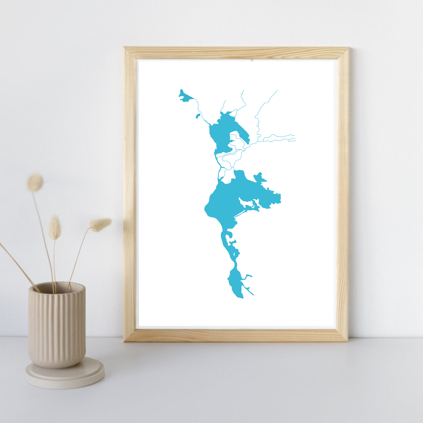 Geographic Art Print, Sparks Lake, Bend Oregon, Elegant Map Decor, Modern Home Decor, Unique Wall Art, Gift for Nature Lovers, PNW