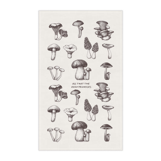 Charming Mushroom Print Tea Towels | Rustic Kitchen Decor | Perfect Gift for Foodies, Cooks, Vegan Lovers, Home Chefs
