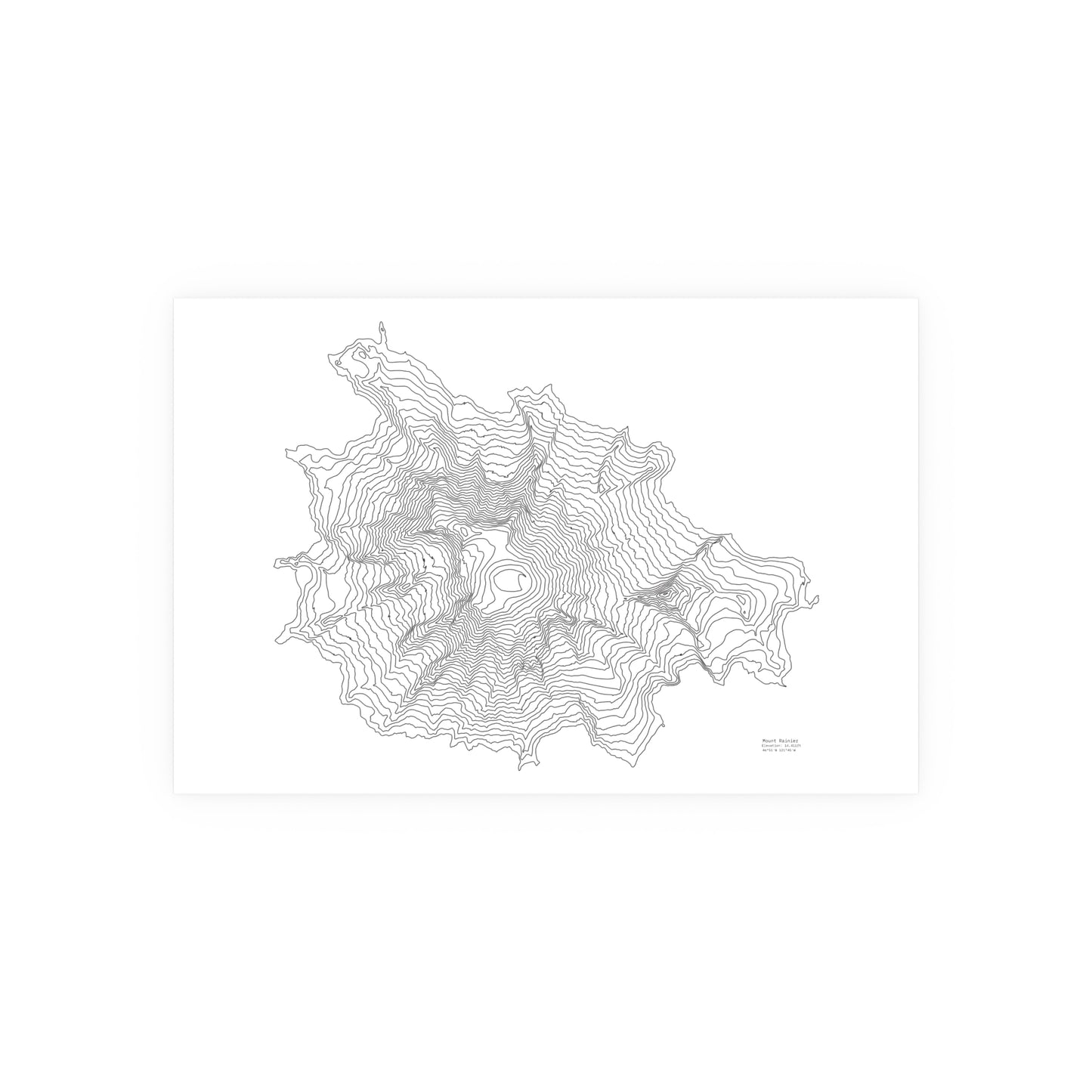 Geographic Art Print, Elegant Map Decor, Modern Home Decor, Unique Wall Art, Gift for Nature Lovers, Three Sisters Topo