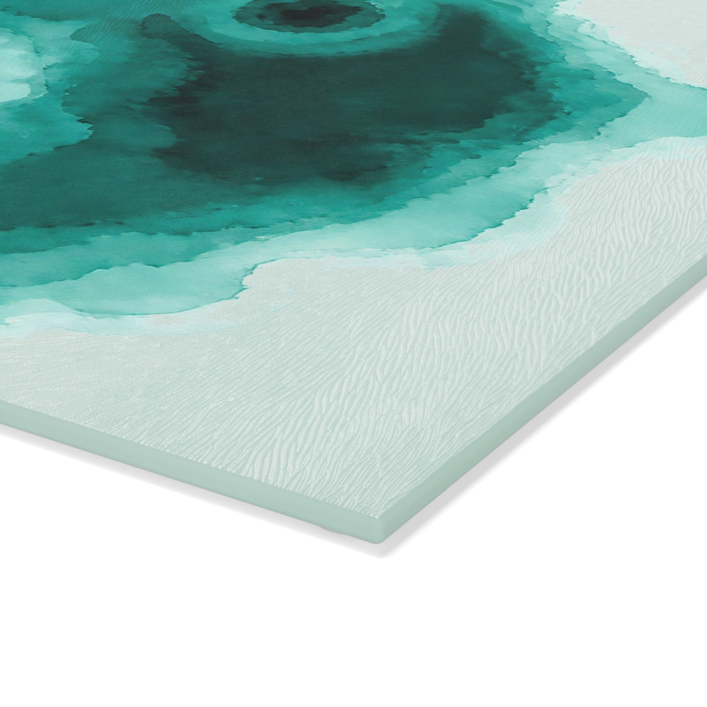 Durable Tempered Glass Cutting Board - Crater Lake Watercolor