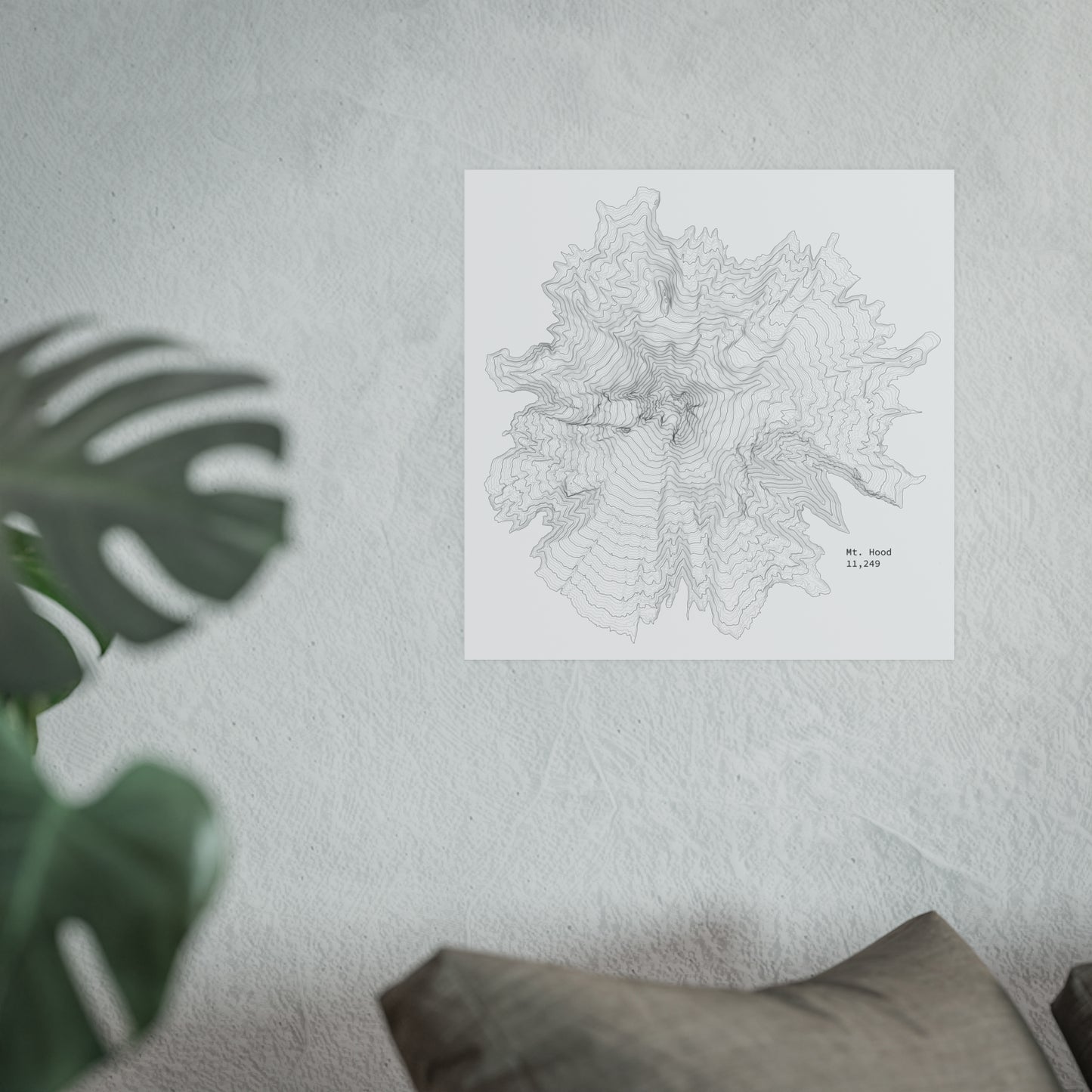 Mt. Hood Topographic Map Art Print