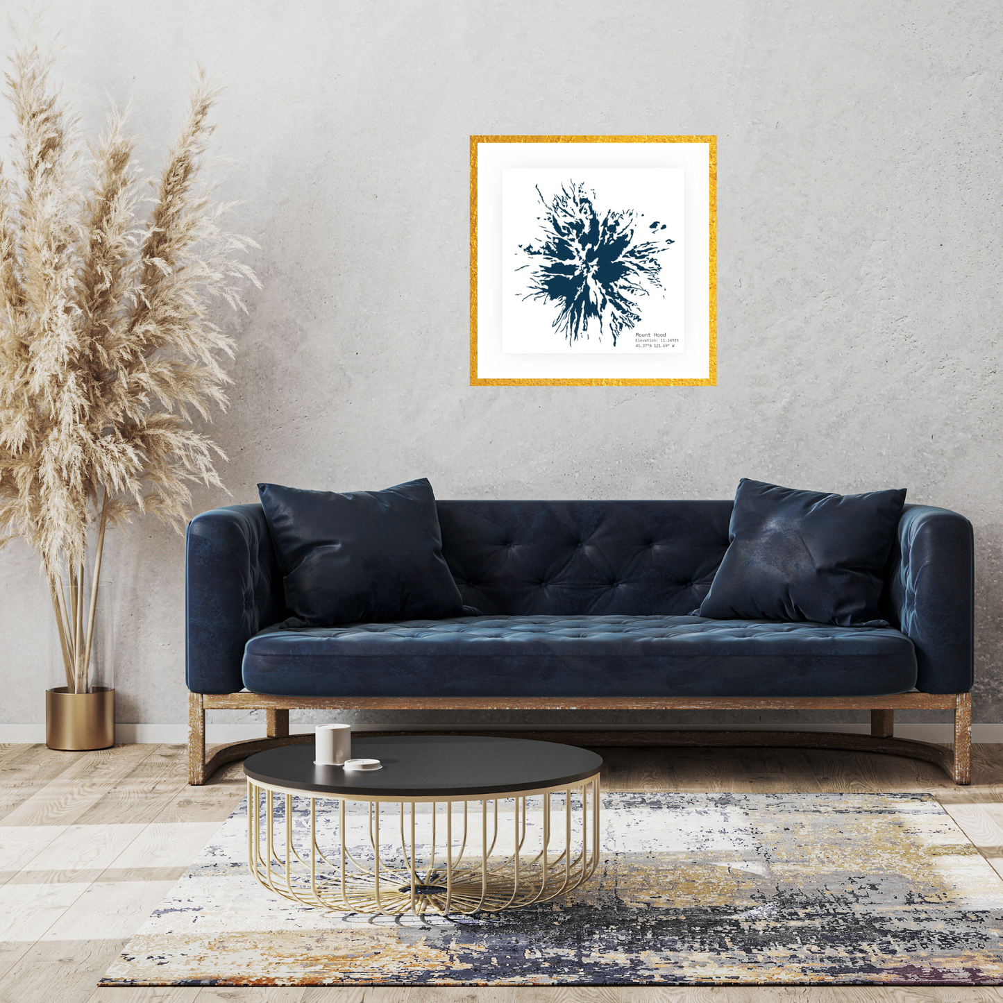 Mount Hood Glacier Map Print | Minimalist Contour Art | Oregon Mountain Poster