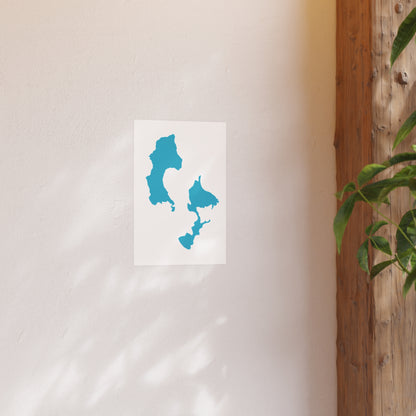 Geographic Art Print, Elk Hosmer Lake, Bend Oregon, Elegant Map Decor, Modern Home Decor, Unique Wall Art, Gift for Nature Lovers, PNW