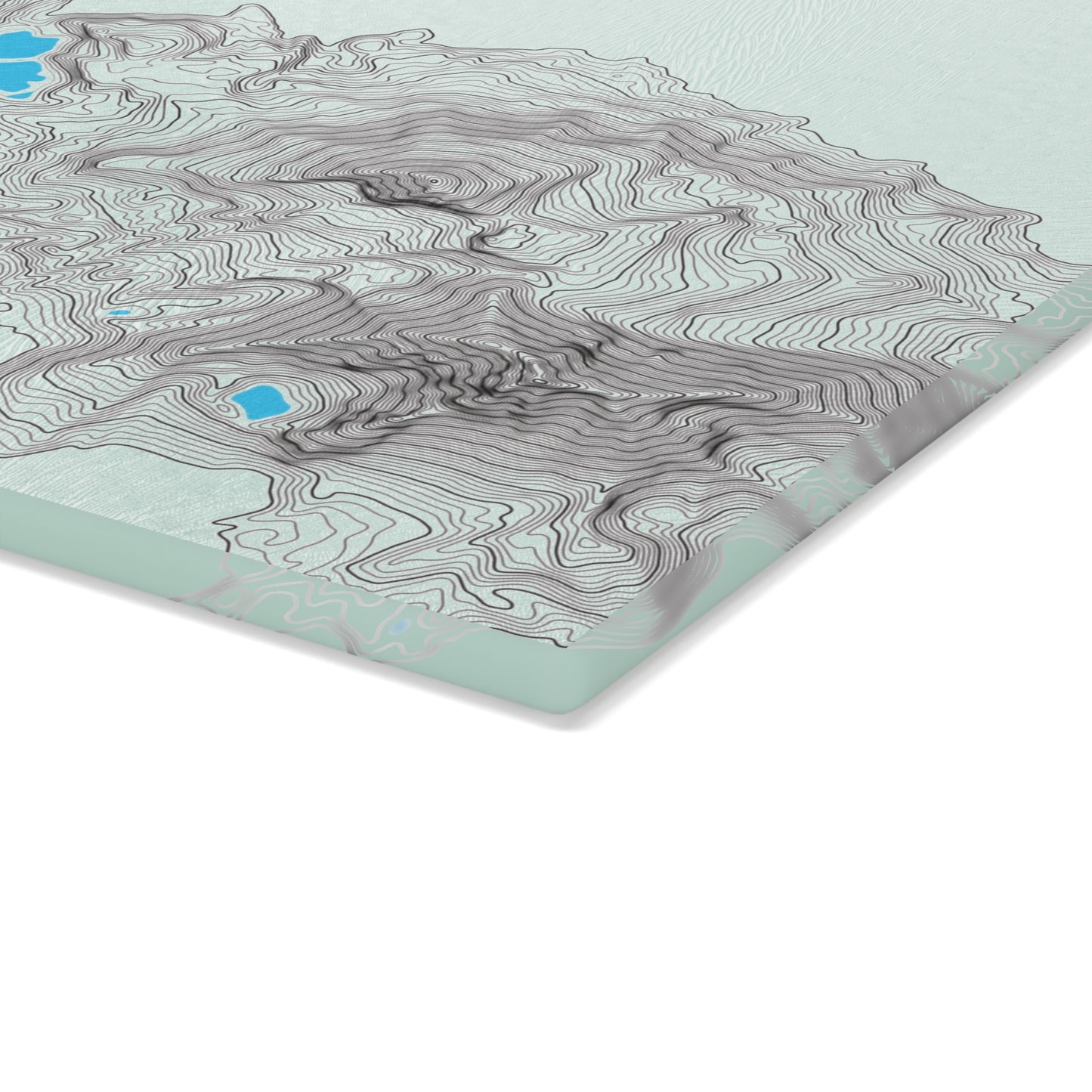Tempered Glass Cutting Board | Three Sister Topographic Map