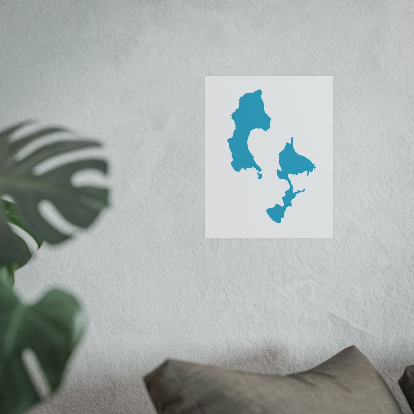 Geographic Art Print, Elk Hosmer Lake, Bend Oregon, Elegant Map Decor, Modern Home Decor, Unique Wall Art, Gift for Nature Lovers, PNW