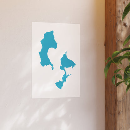 Geographic Art Print, Elk Hosmer Lake, Bend Oregon, Elegant Map Decor, Modern Home Decor, Unique Wall Art, Gift for Nature Lovers, PNW