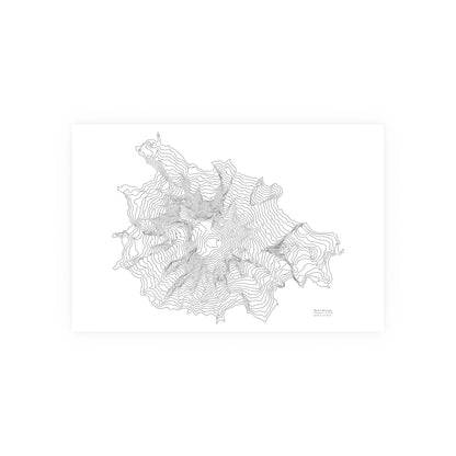 Geographic Art Print, Elegant Map Decor, Modern Home Decor, Unique Wall Art, Gift for Nature Lovers, Three Sisters Topo