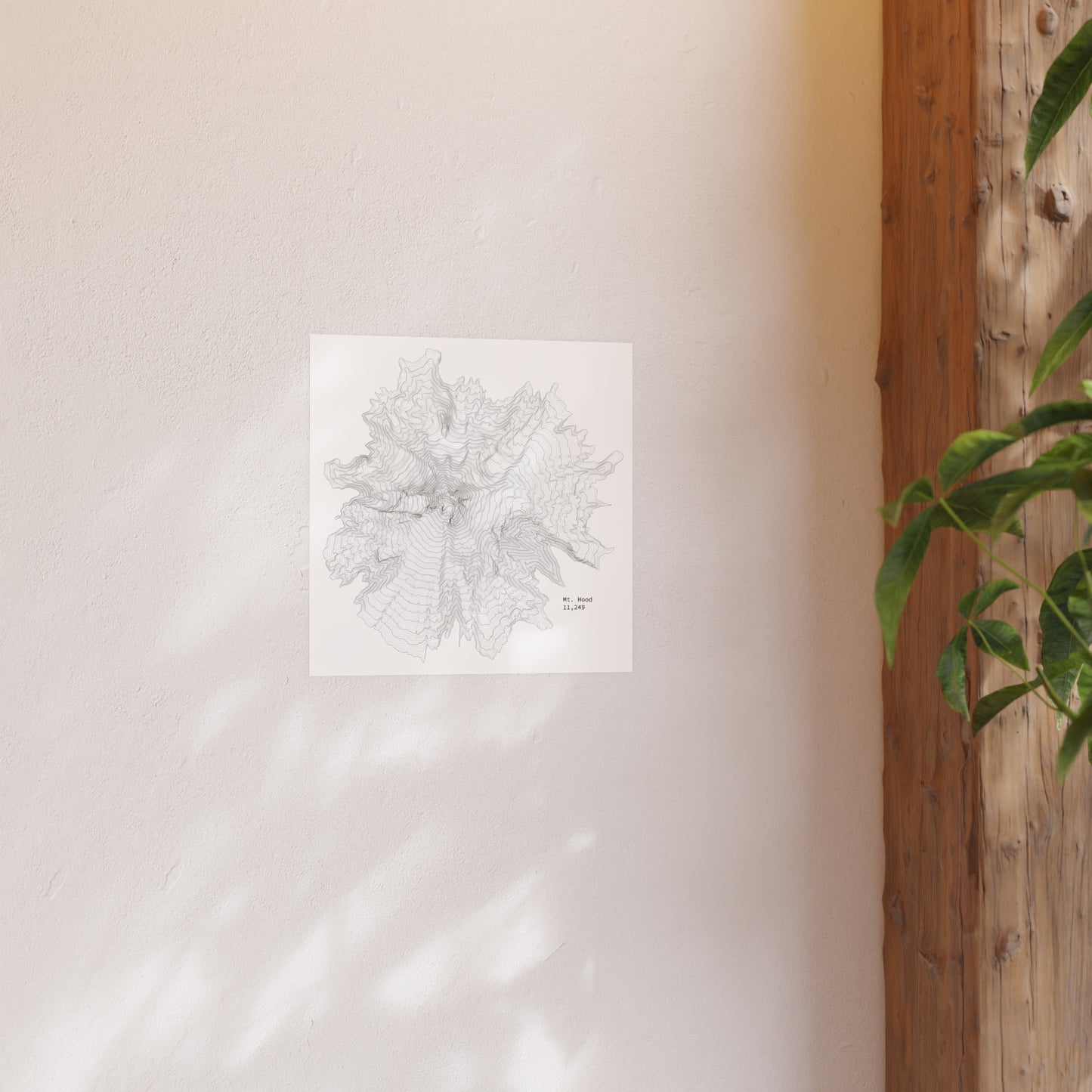 Mt. Hood Topographic Map Art Print