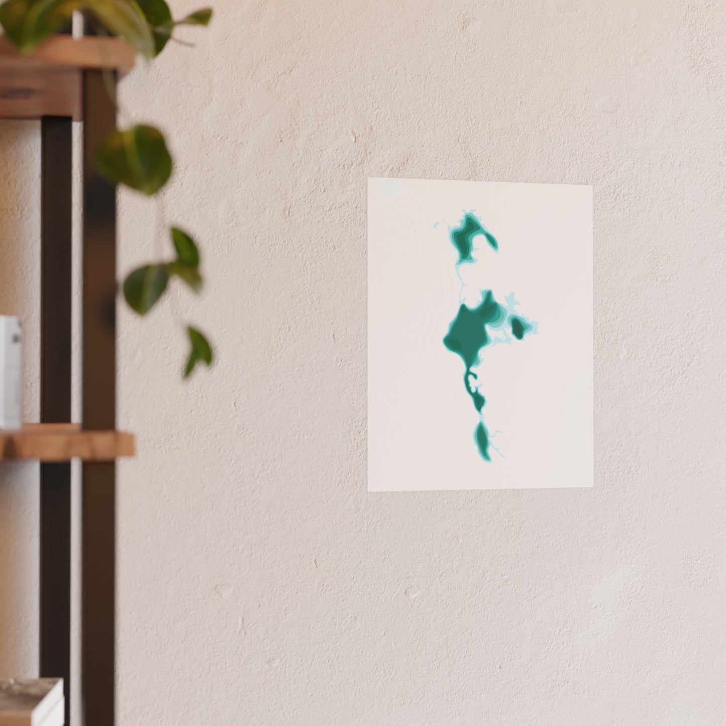 Geographic Art Print, Sparks Lake, Bend Oregon, Elegant Map Decor, Modern Home Decor, Unique Wall Art, Gift for Nature Lovers, PNW