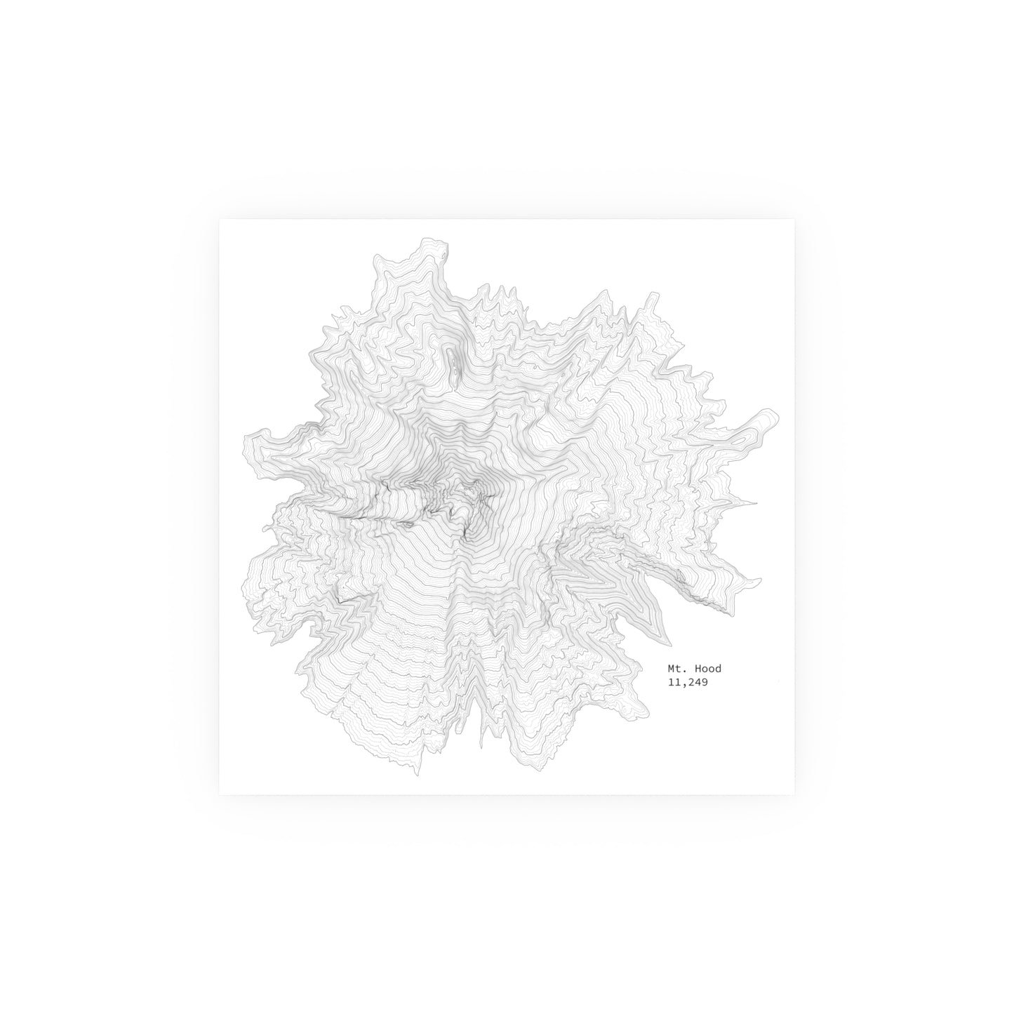 Mt. Hood Topographic Map Art Print