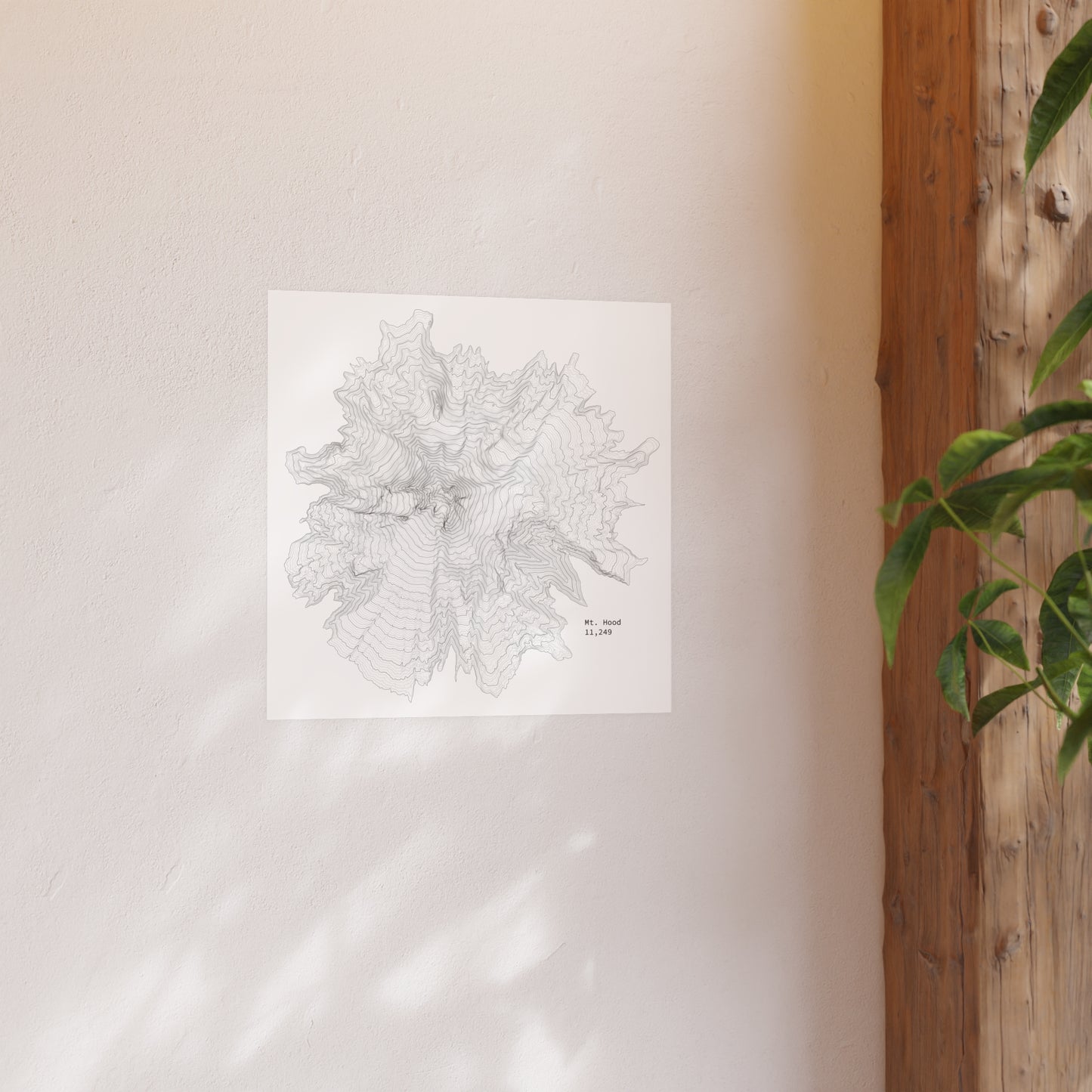 Mt. Hood Topographic Map Art Print