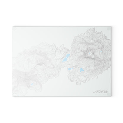 Tempered Glass Cutting Board | Three Sister Topographic Map