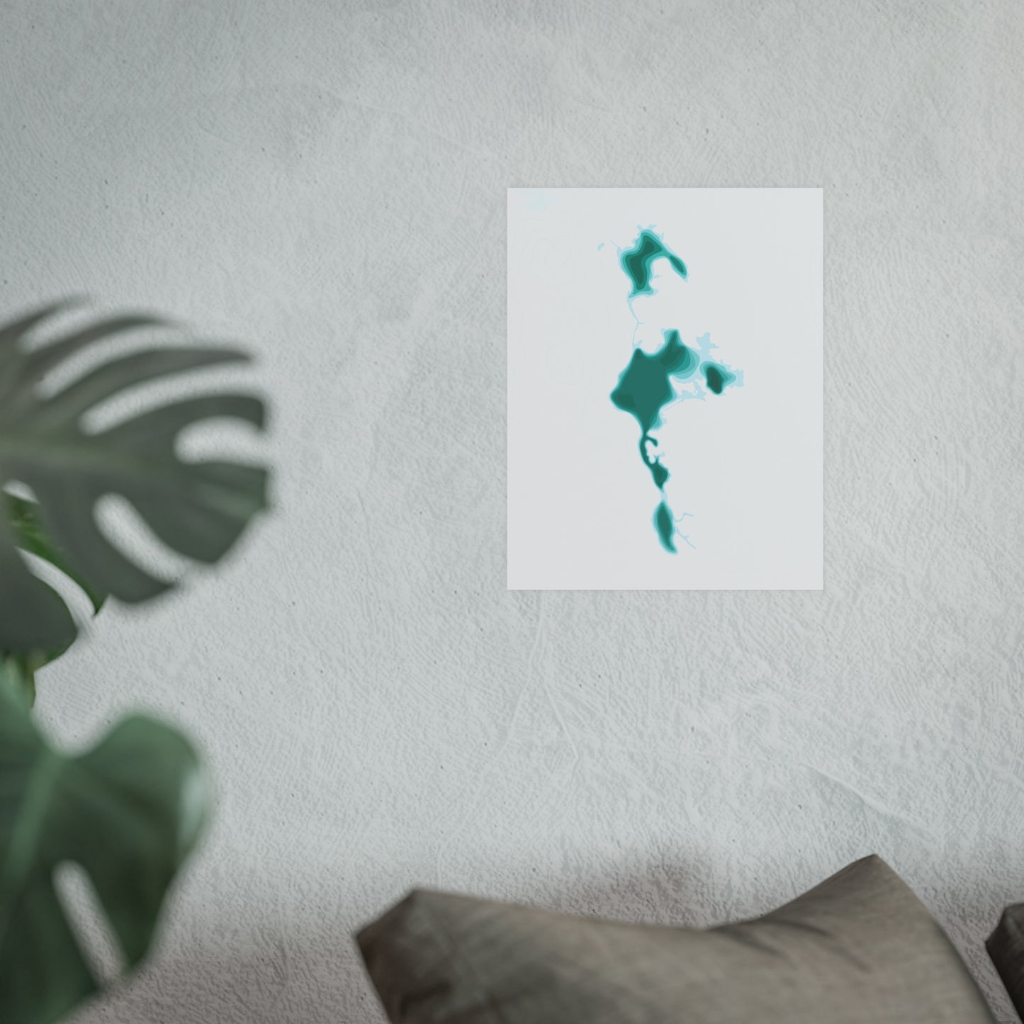 Geographic Art Print, Sparks Lake, Bend Oregon, Elegant Map Decor, Modern Home Decor, Unique Wall Art, Gift for Nature Lovers, PNW