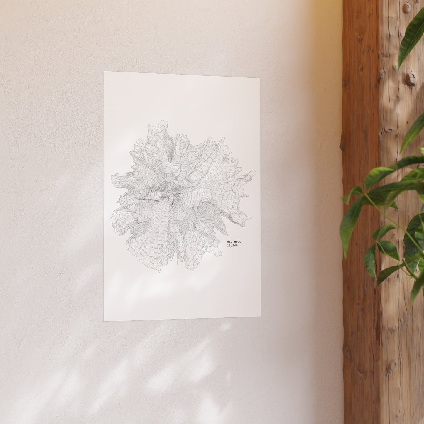 Mt. Hood Topographic Map Art Print