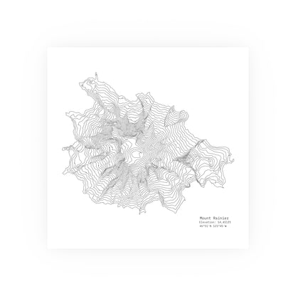 Geographic Art Print, Elegant Map Decor, Modern Home Decor, Unique Wall Art, Gift for Nature Lovers, Three Sisters Topo