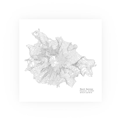 Geographic Art Print, Elegant Map Decor, Modern Home Decor, Unique Wall Art, Gift for Nature Lovers, Three Sisters Topo