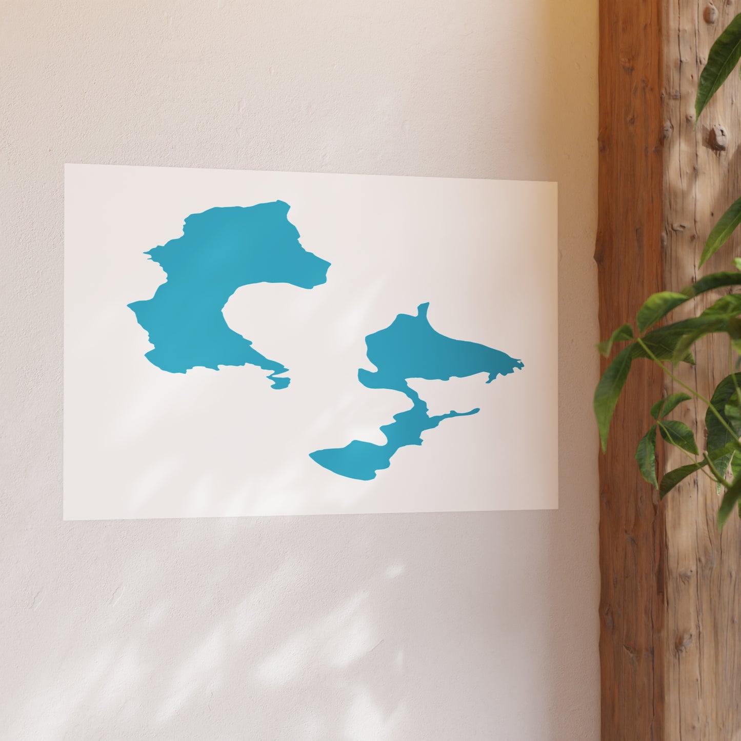 Geographic Art Print, Elk Hosmer Lake, Bend Oregon, Elegant Map Decor, Modern Home Decor, Unique Wall Art, Gift for Nature Lovers, PNW