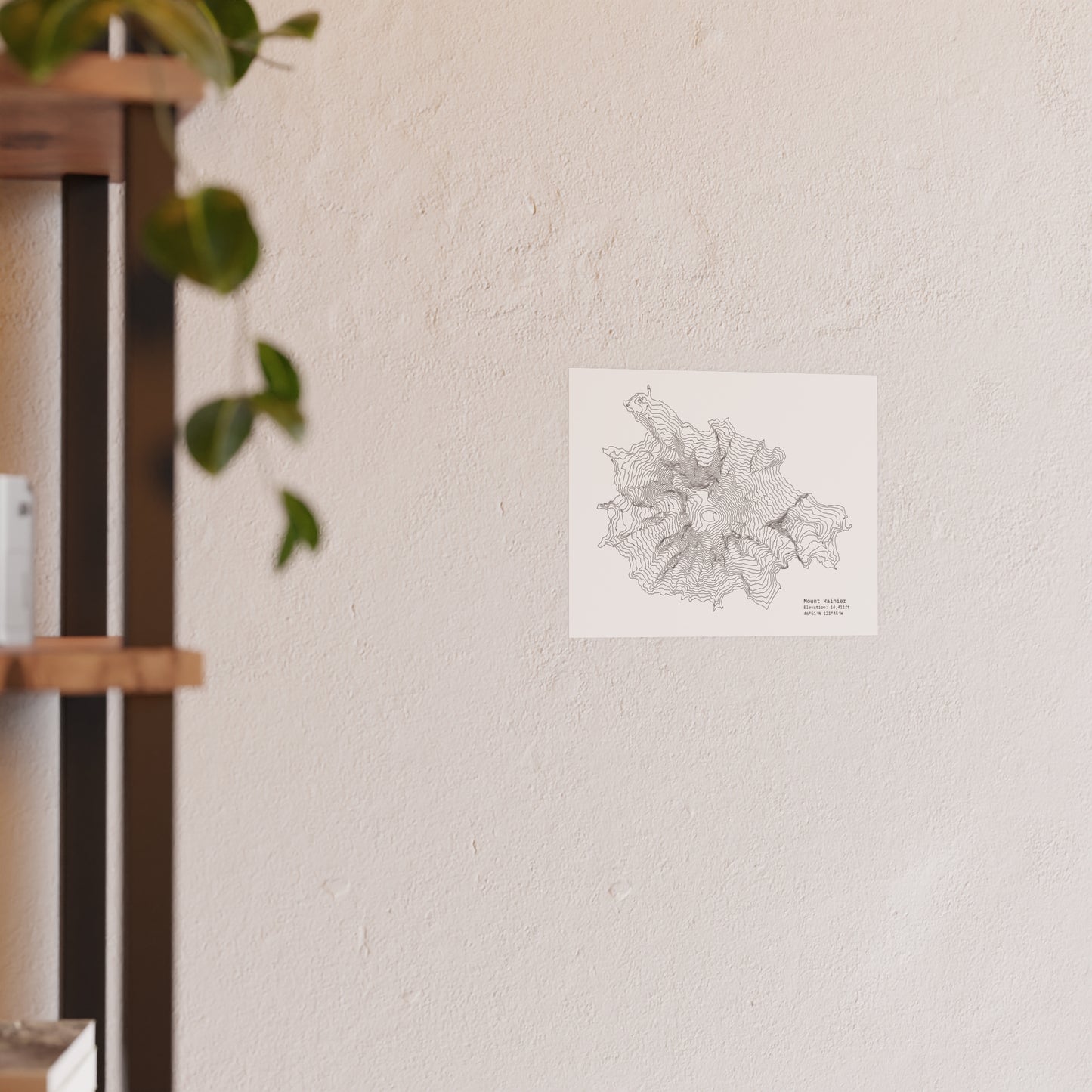 Geographic Art Print, Elegant Map Decor, Modern Home Decor, Unique Wall Art, Gift for Nature Lovers, Three Sisters Topo