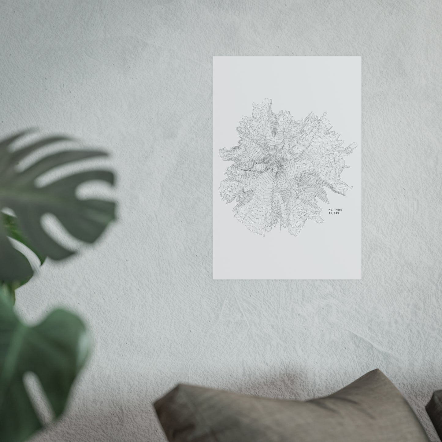 Mt. Hood Topographic Map Art Print