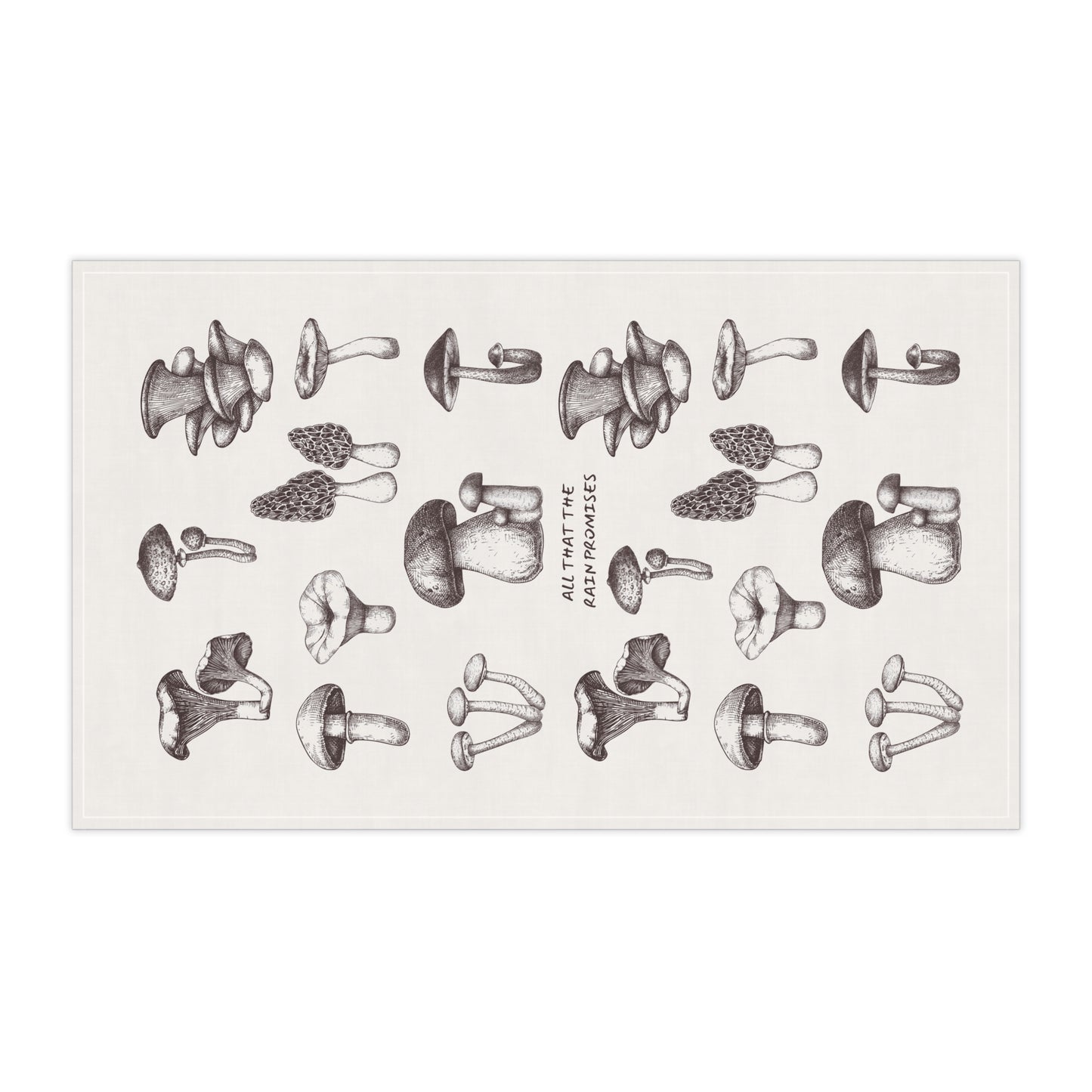 Charming Mushroom Print Tea Towels | Rustic Kitchen Decor | Perfect Gift for Foodies, Cooks, Vegan Lovers, Home Chefs