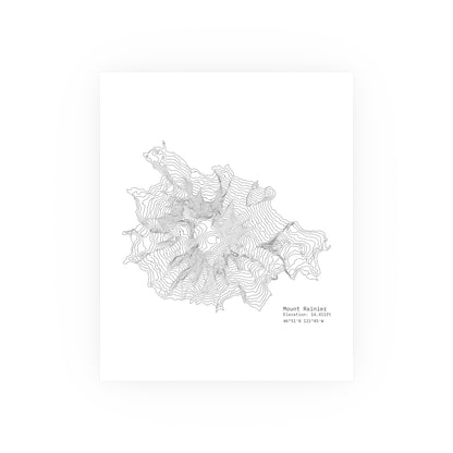 Geographic Art Print, Elegant Map Decor, Modern Home Decor, Unique Wall Art, Gift for Nature Lovers, Three Sisters Topo