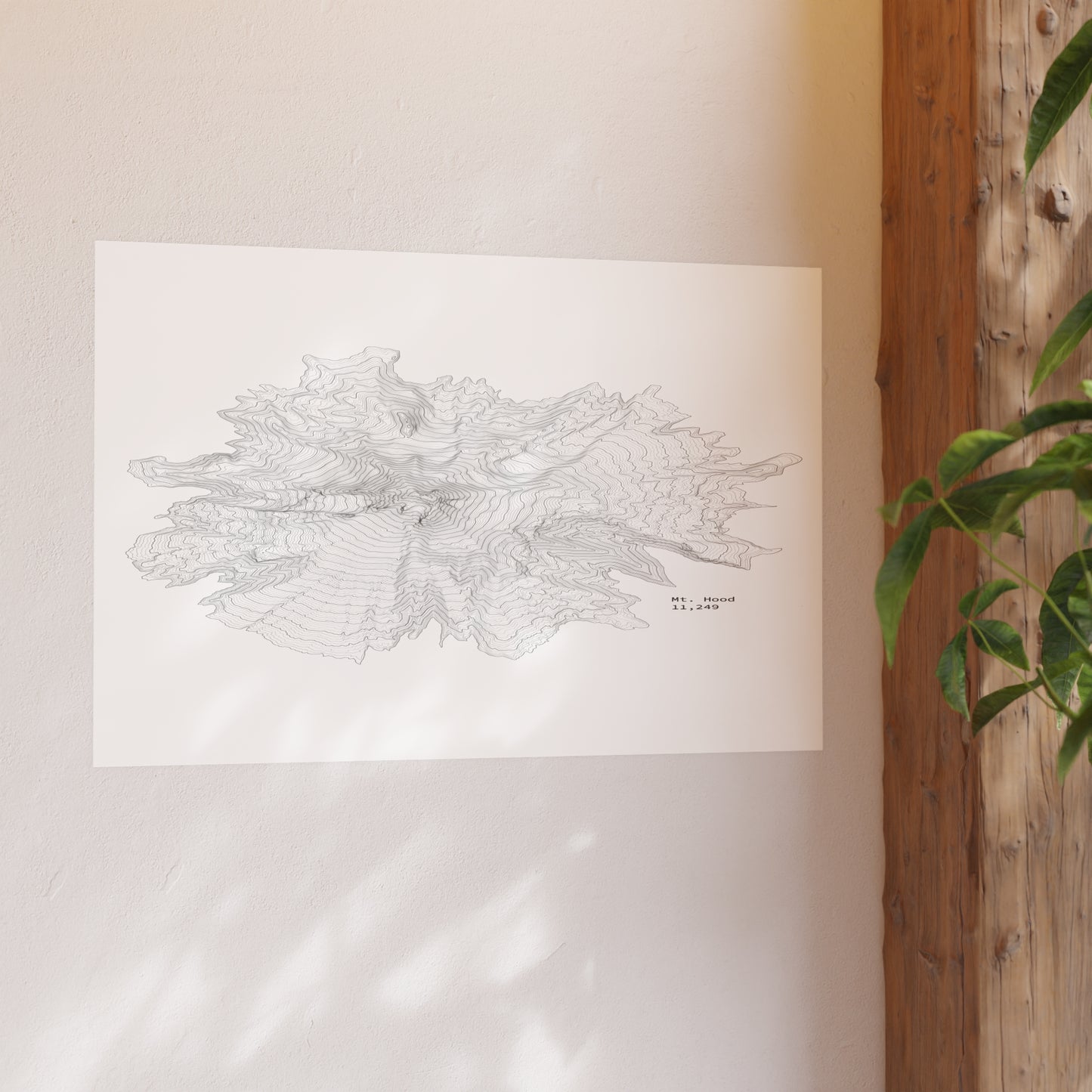 Mt. Hood Topographic Map Art Print