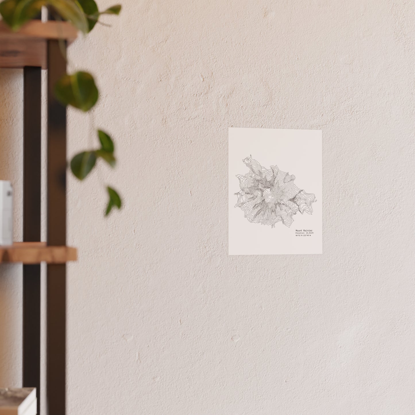 Geographic Art Print, Elegant Map Decor, Modern Home Decor, Unique Wall Art, Gift for Nature Lovers, Three Sisters Topo