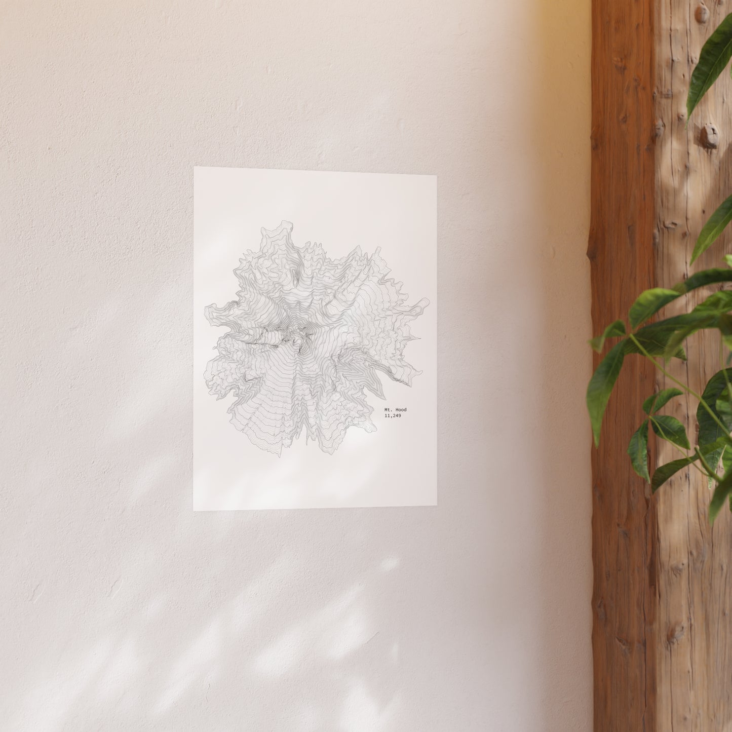 Mt. Hood Topographic Map Art Print