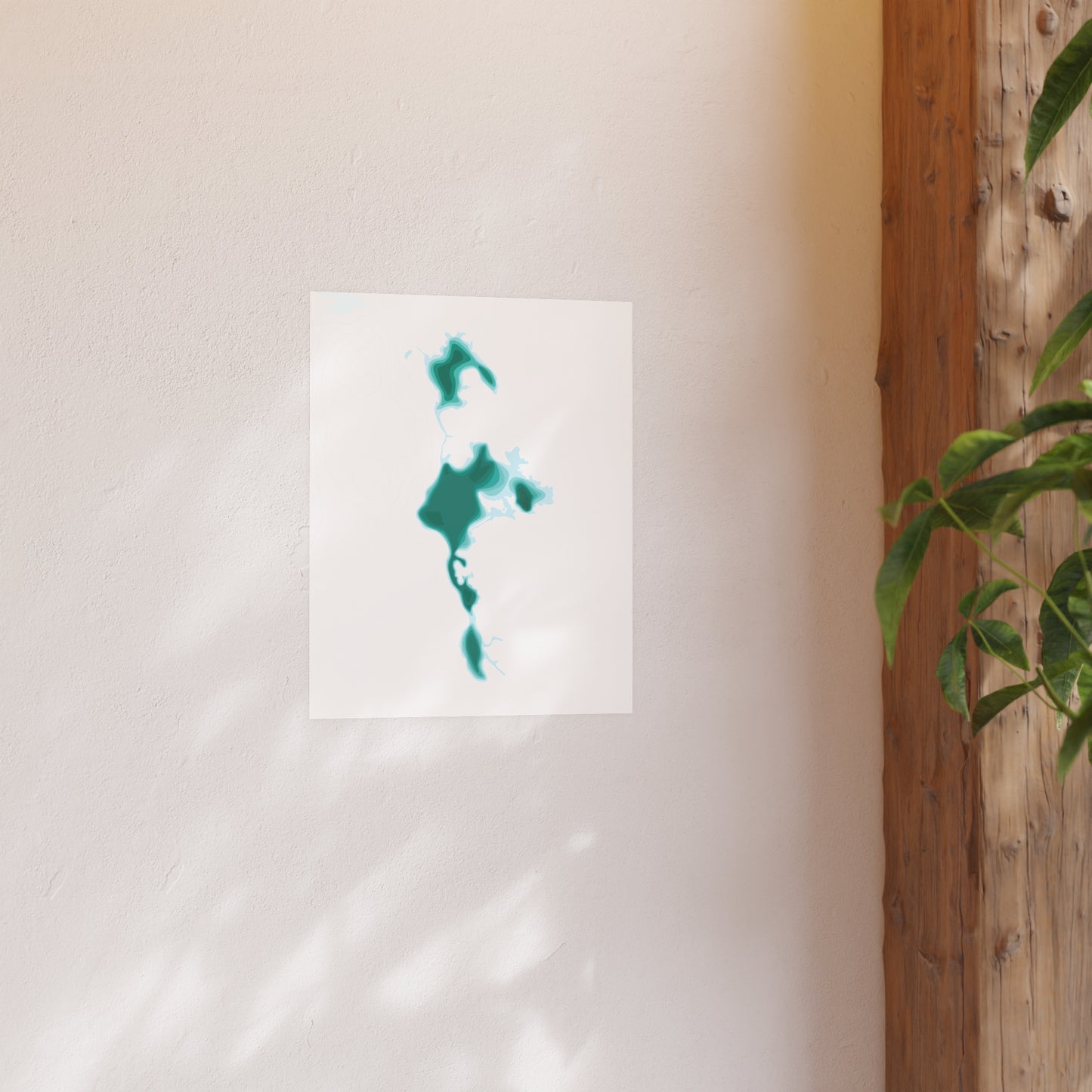 Geographic Art Print, Sparks Lake, Bend Oregon, Elegant Map Decor, Modern Home Decor, Unique Wall Art, Gift for Nature Lovers, PNW