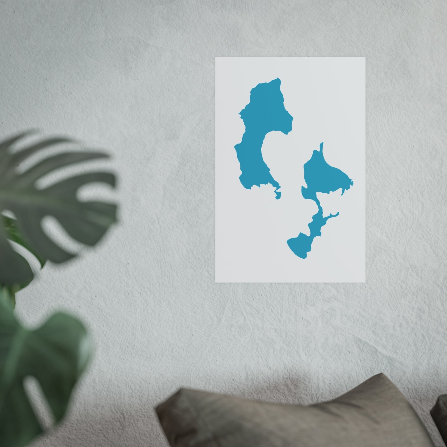 Geographic Art Print, Elk Hosmer Lake, Bend Oregon, Elegant Map Decor, Modern Home Decor, Unique Wall Art, Gift for Nature Lovers, PNW