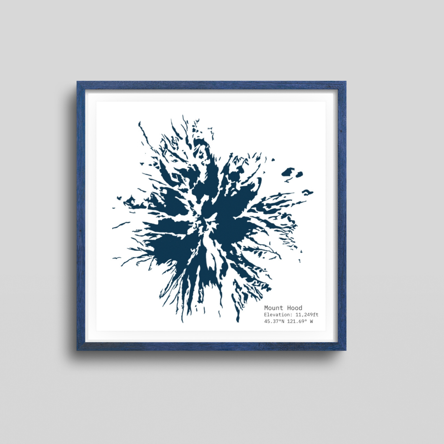 Mount Hood Glacier Map Print | Minimalist Contour Art | Oregon Mountain Poster