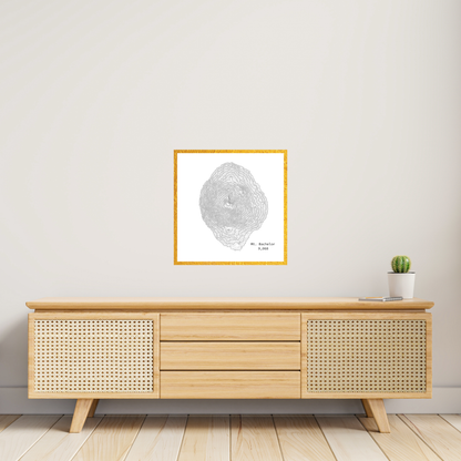 Mount Bachelor Topographic Satin Poster, Landscape Art Decor, Unique Gift, Wall Art, Hiking Decor, Home Office Decoration