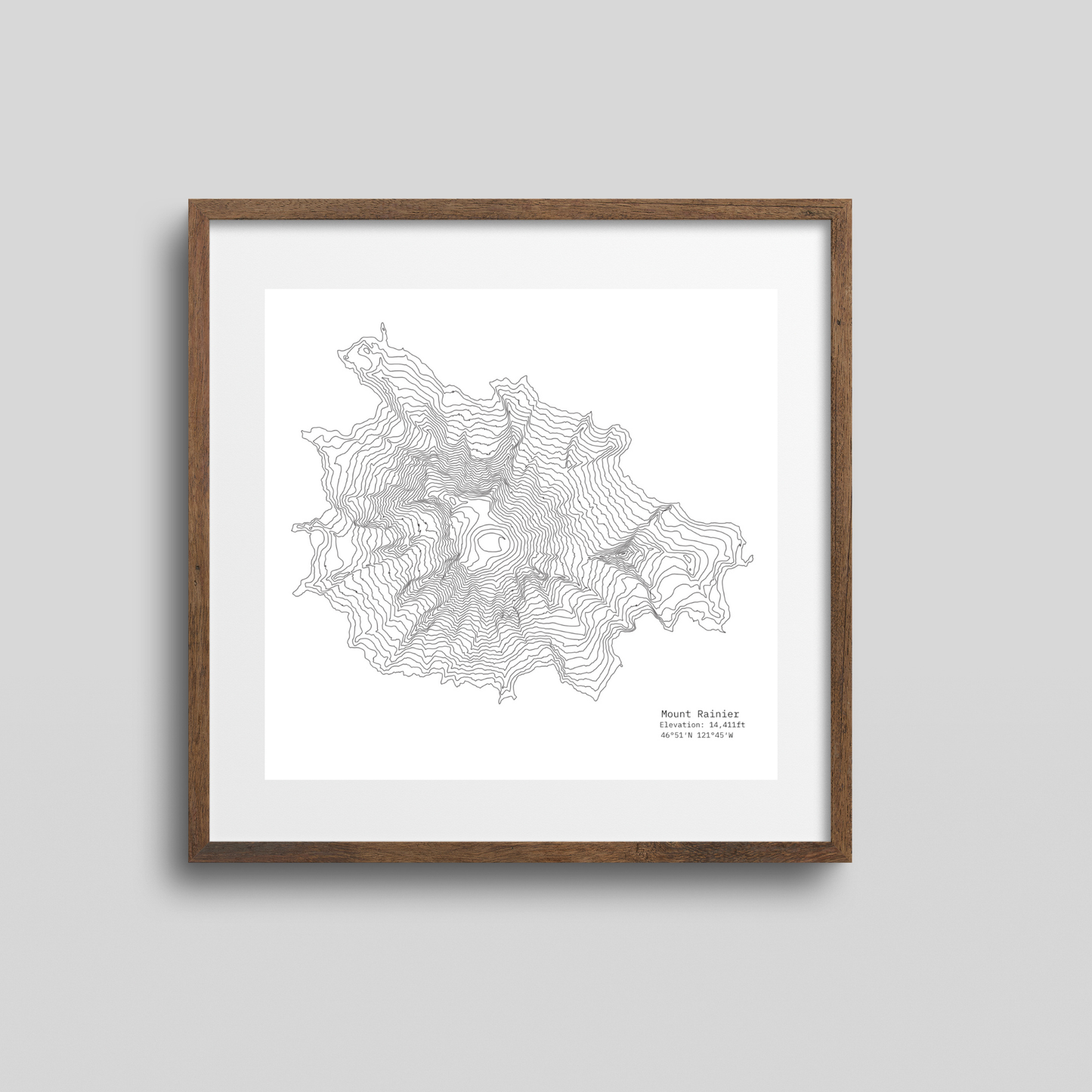 Geographic Art Print, Elegant Map Decor, Modern Home Decor, Unique Wall Art, Gift for Nature Lovers, Three Sisters Topo