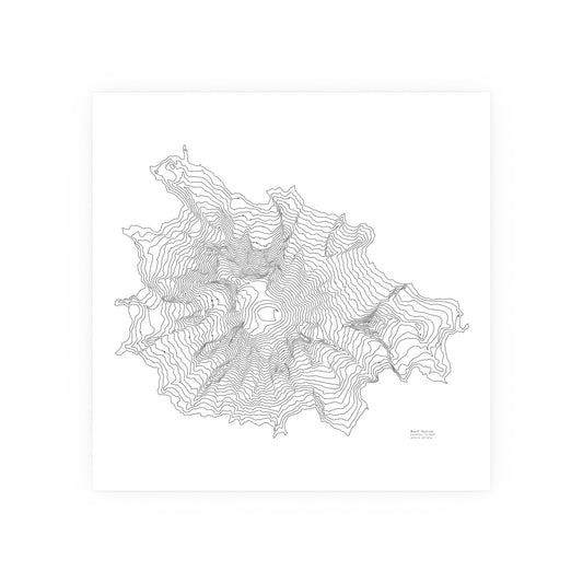 Geographic Art Print, Elegant Map Decor, Modern Home Decor, Unique Wall Art, Gift for Nature Lovers, Three Sisters Topo