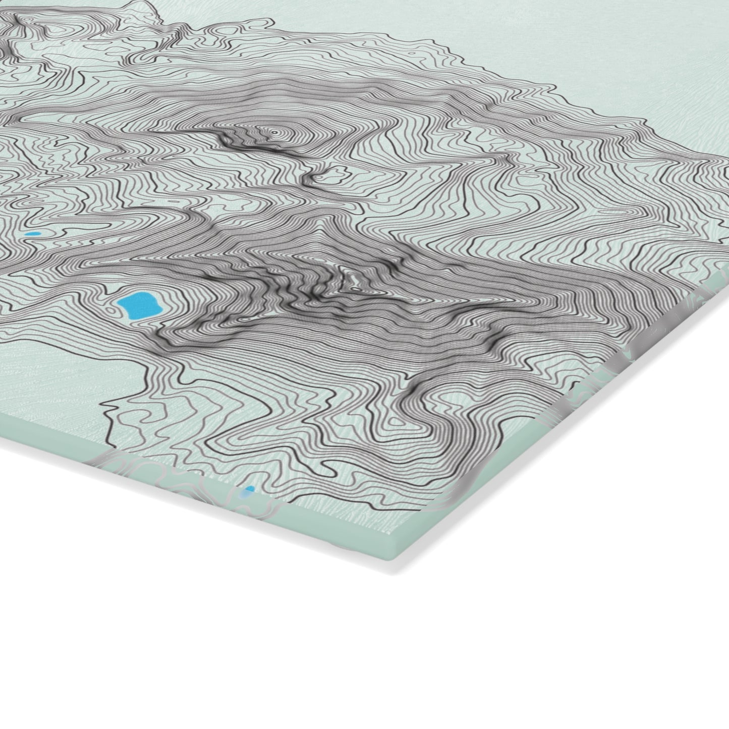 Tempered Glass Cutting Board | Three Sister Topographic Map