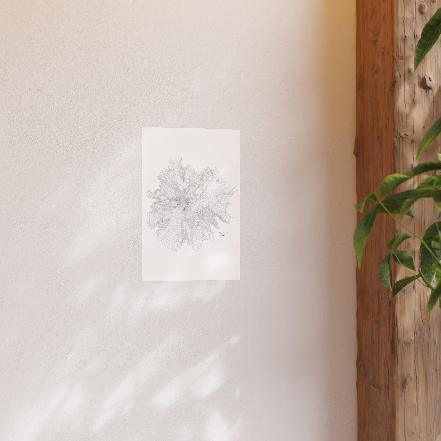 Mt. Hood Topographic Map Art Print