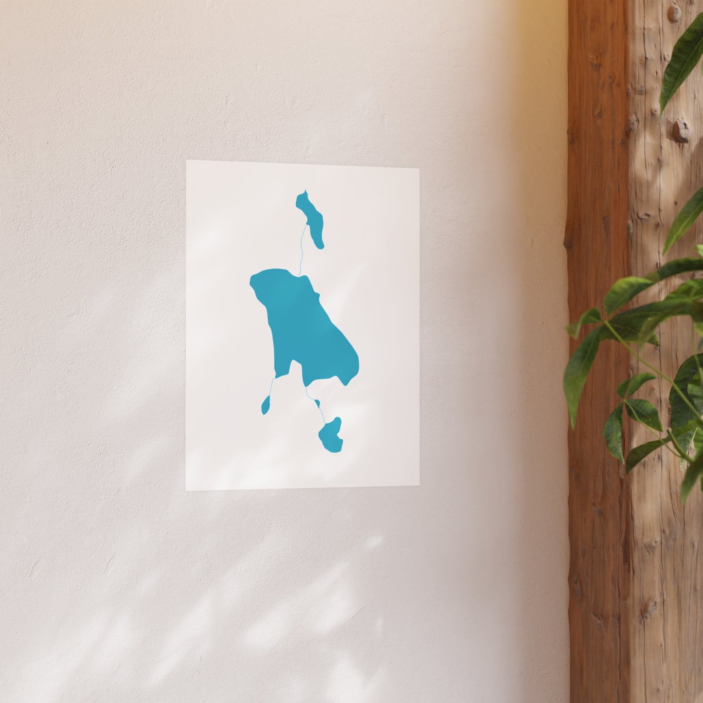 Geographic Art Print, Green Lakes, Bend Oregon, Elegant Map Decor, Modern Home Decor, Unique Wall Art, Gift for Nature Lovers, PNW