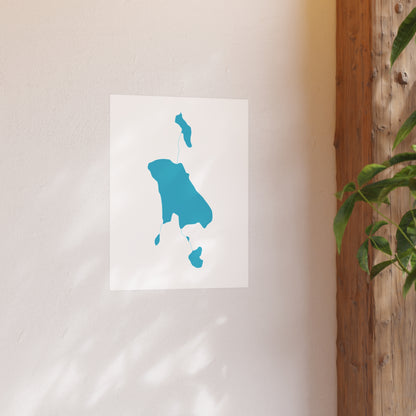 Geographic Art Print, Green Lakes, Bend Oregon, Elegant Map Decor, Modern Home Decor, Unique Wall Art, Gift for Nature Lovers, PNW