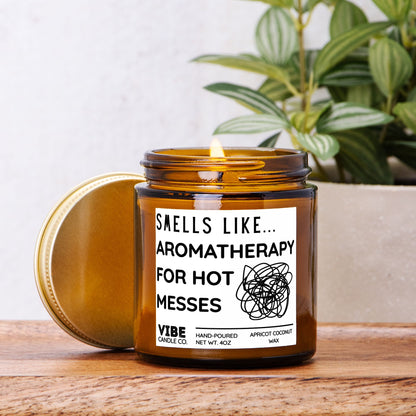 Funny Hot Mess Candle Gift for Women