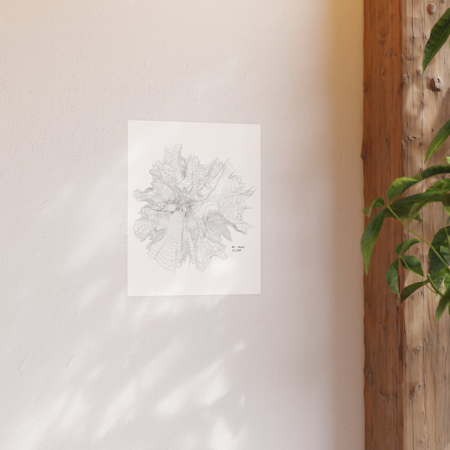 Mt. Hood Topographic Map Art Print