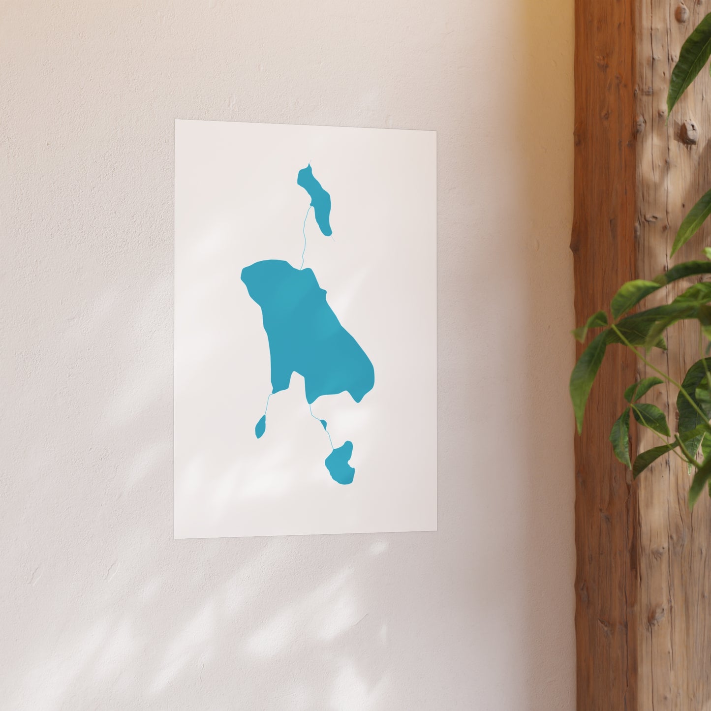 Geographic Art Print, Green Lakes, Bend Oregon, Elegant Map Decor, Modern Home Decor, Unique Wall Art, Gift for Nature Lovers, PNW