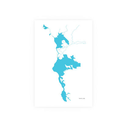 Geographic Art Print, Sparks Lake, Bend Oregon, Elegant Map Decor, Modern Home Decor, Unique Wall Art, Gift for Nature Lovers, PNW