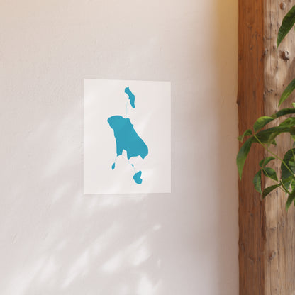 Geographic Art Print, Green Lakes, Bend Oregon, Elegant Map Decor, Modern Home Decor, Unique Wall Art, Gift for Nature Lovers, PNW