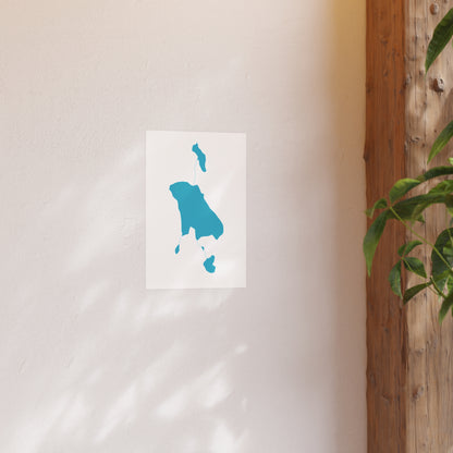 Geographic Art Print, Green Lakes, Bend Oregon, Elegant Map Decor, Modern Home Decor, Unique Wall Art, Gift for Nature Lovers, PNW