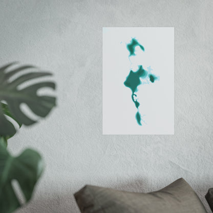 Geographic Art Print, Sparks Lake, Bend Oregon, Elegant Map Decor, Modern Home Decor, Unique Wall Art, Gift for Nature Lovers, PNW