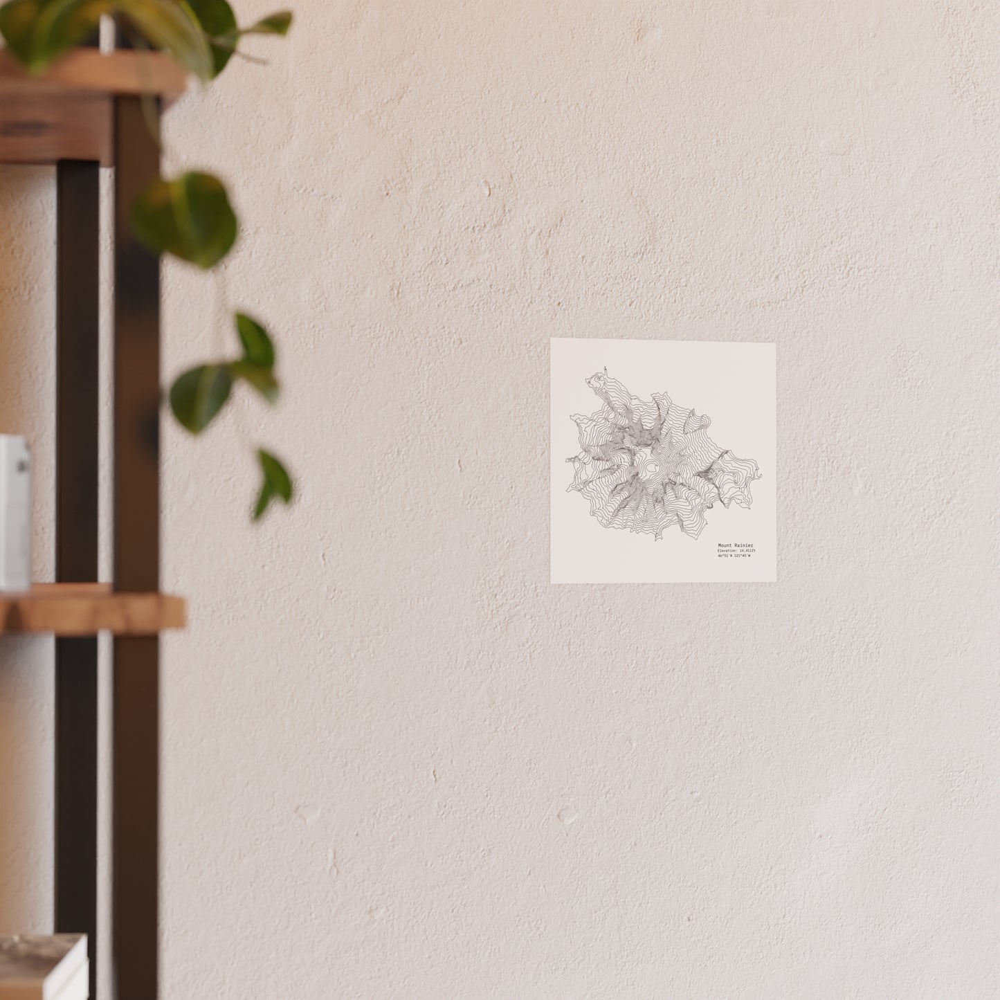 Geographic Art Print, Elegant Map Decor, Modern Home Decor, Unique Wall Art, Gift for Nature Lovers, Three Sisters Topo