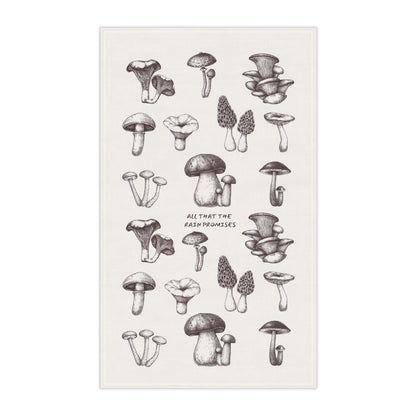 Charming Mushroom Print Tea Towels | Rustic Kitchen Decor | Perfect Gift for Foodies, Cooks, Vegan Lovers, Home Chefs
