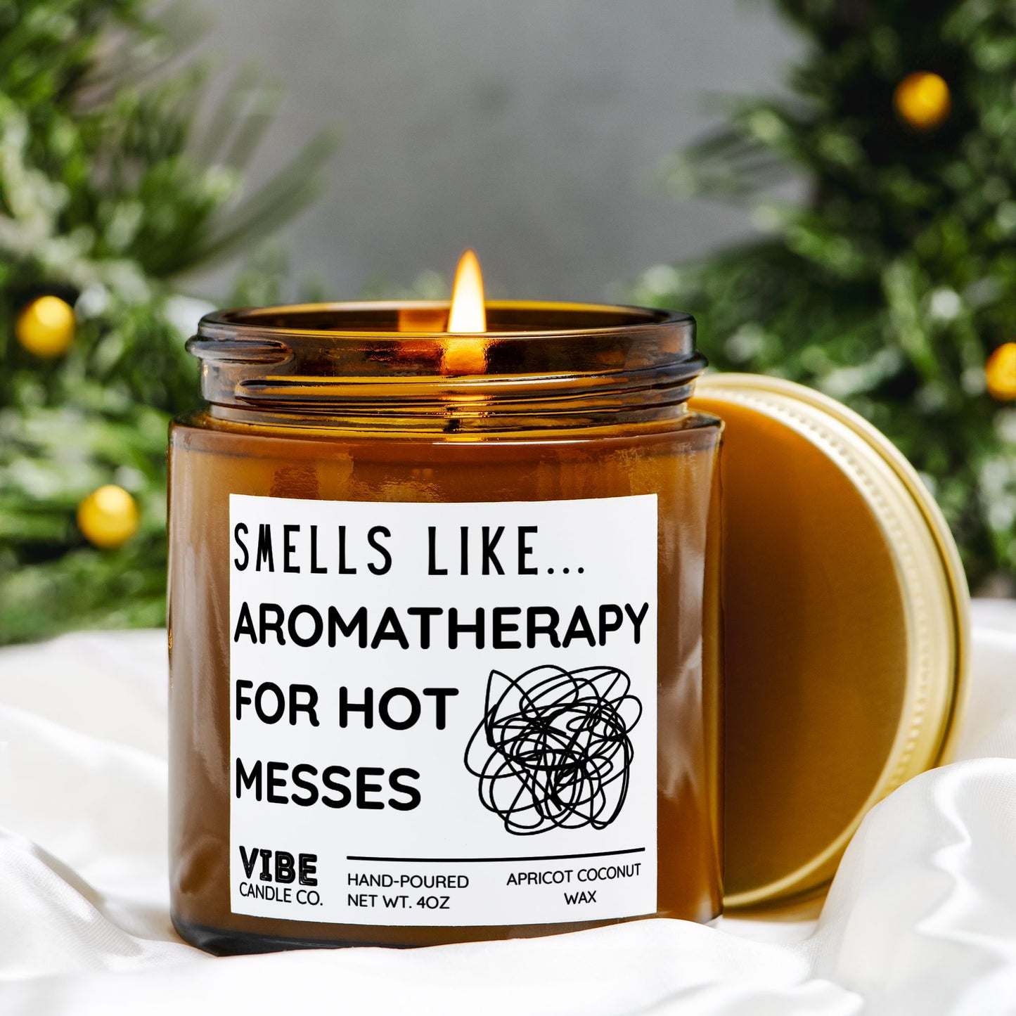 Funny Hot Mess Candle Gift for Women