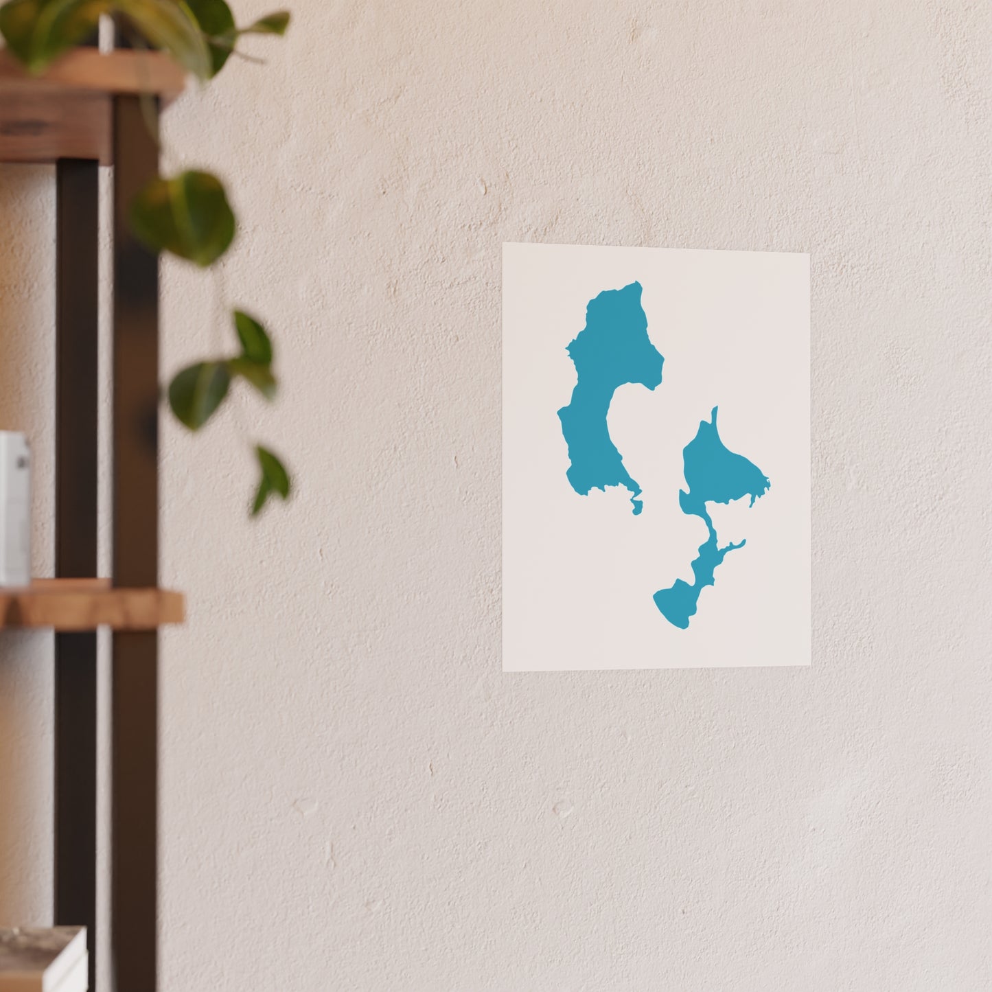 Geographic Art Print, Elk Hosmer Lake, Bend Oregon, Elegant Map Decor, Modern Home Decor, Unique Wall Art, Gift for Nature Lovers, PNW