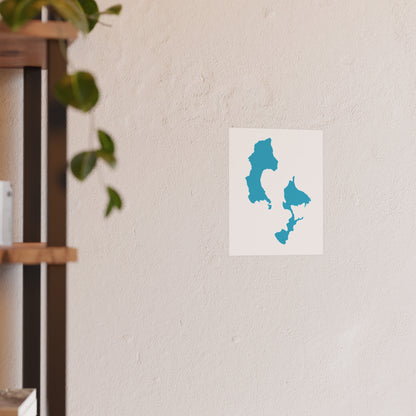 Geographic Art Print, Elk Hosmer Lake, Bend Oregon, Elegant Map Decor, Modern Home Decor, Unique Wall Art, Gift for Nature Lovers, PNW